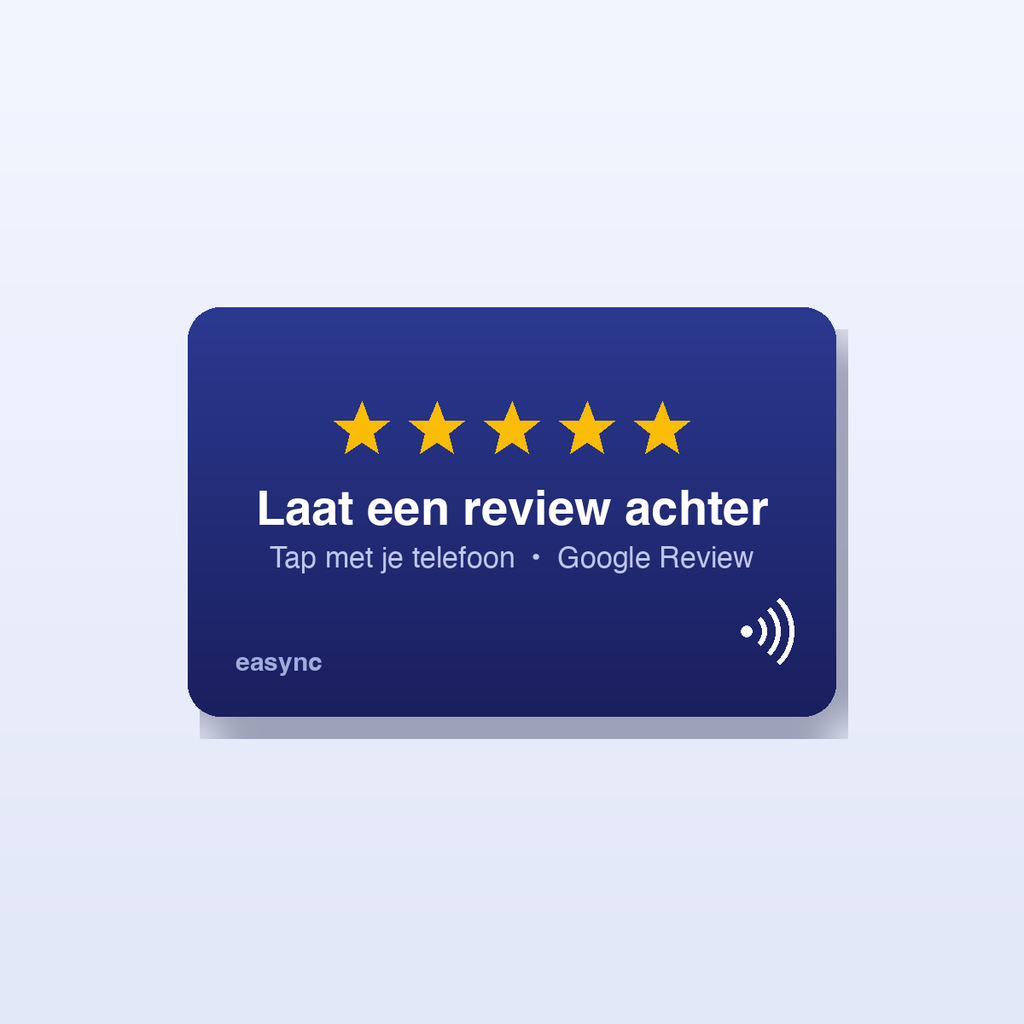 [EAS-R1] Google Review Kaart met NFC en QR