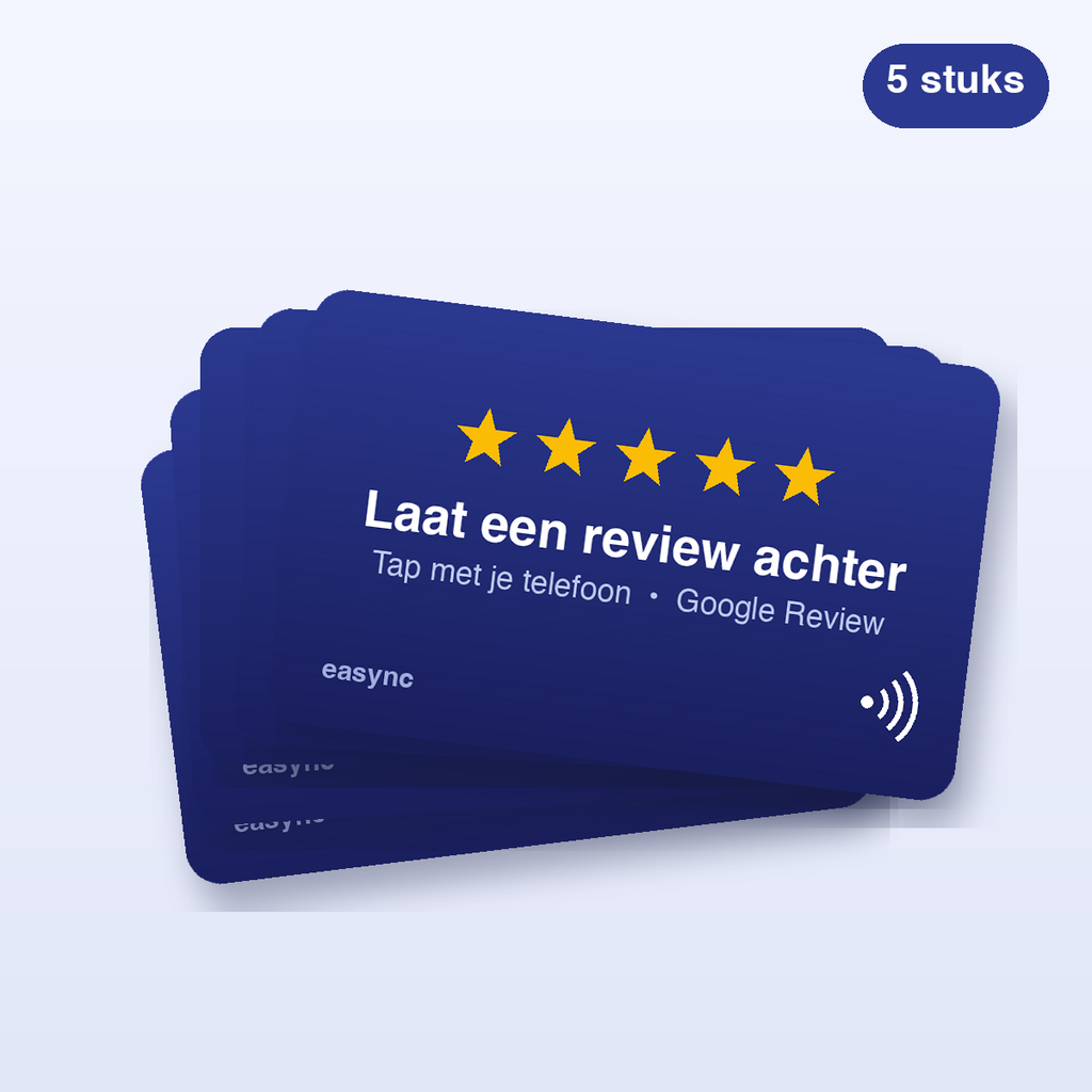 Google Review Kaarten — 5-pack