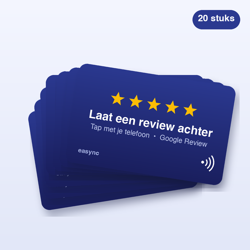 [EAS-R5] Google Review Horeca-pack, 20 kaarten